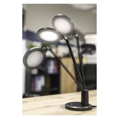 Emos LED stolní lampa WESLEY, černá nastavení intenzity